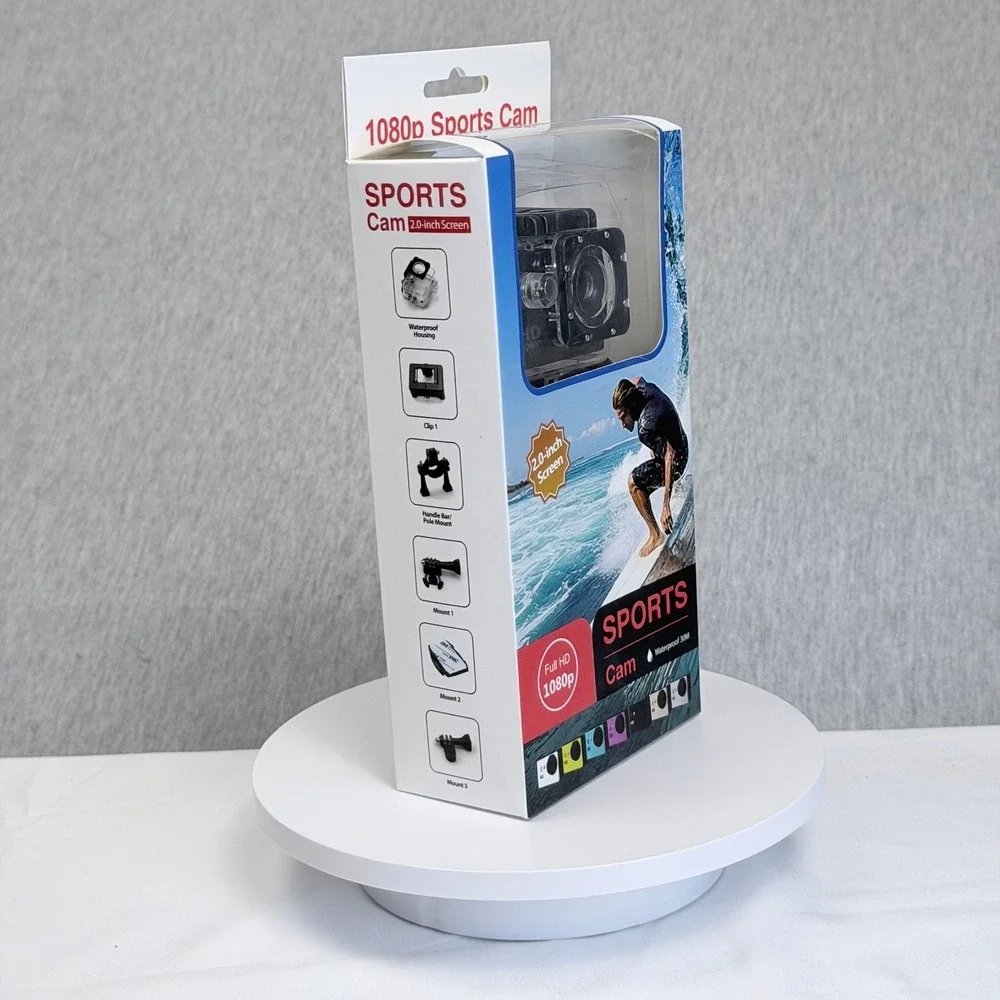 1080p Sports Cam Waterproof Action Camera 2.0 Inch Screen Black Full HD 977